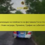 Актуализации на плейлиста на фестивала Forza Horizon 5: Нови награди, Промени, График на събитията