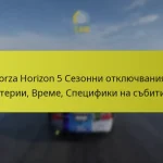 Forza Horizon 5 Сезонни отключвания: Критерии, Време, Специфики на събитията